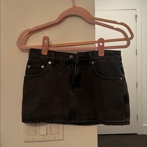 Edikted Charcoal Denim Skirt